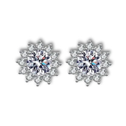 S925 Snowflake Earrings